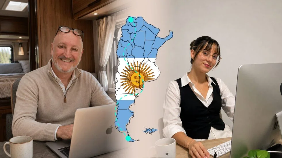 Durval Muñoz Codazzi y su socia Micaela Muñoz Codazzi trabajando